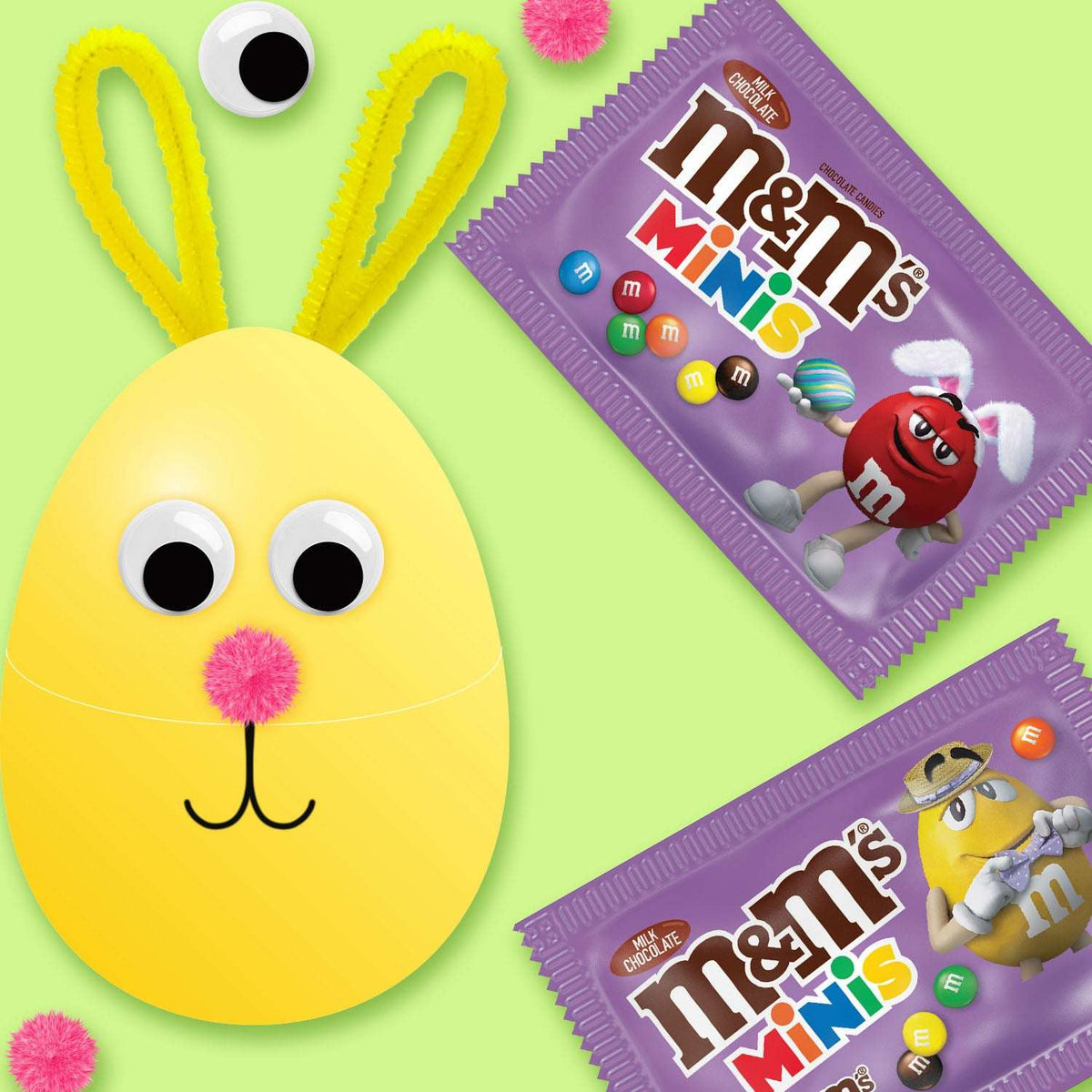 M&M'S Milk Chocolate Easter Candy, Chocolate for Easter Basket Stuffers, Eggs, 10 Ounce Bag