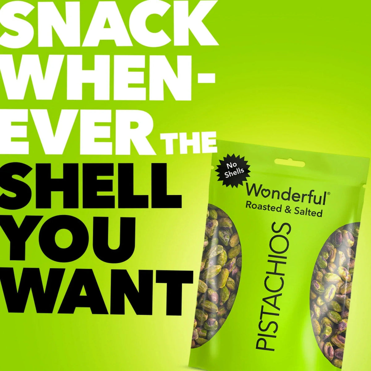 Wonderful Pistachios No Shells Roasted & Salted Nuts, 6 Ounce Bag
