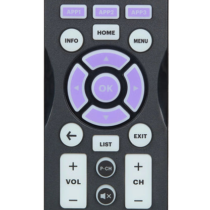 onn. Universal 6-Device Remote, Black, Compatible for TV, DVD, Streaming, Audio, Soundbar