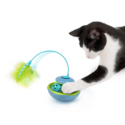 SmartyKat Track Tizzy Motion Cat Toy –Electronic Interactive Pet Toy, Blue