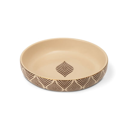 Thyme & Table 4-Pack Stoneware Low Bowls, Ocee Leaf