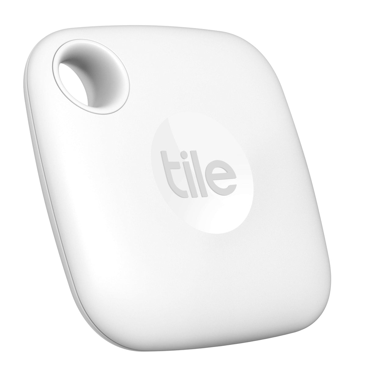 Tile Mate (2022) 1-Pack, White. Bluetooth Tracker, Keys Finder and Item Locator; Up to 250 ft. Range.
