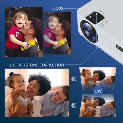 VANKYO Leisure 470 HD Mini Projector with Roku Express Streaming Player, 50000 Hrs LED Life, 240'' Display Screen for Home Theater & Outdoor Movies