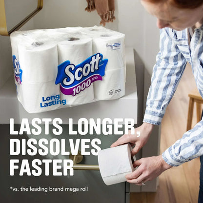 Scott 1000 Toilet Paper, 36 Rolls, 1,000 Sheets per Roll