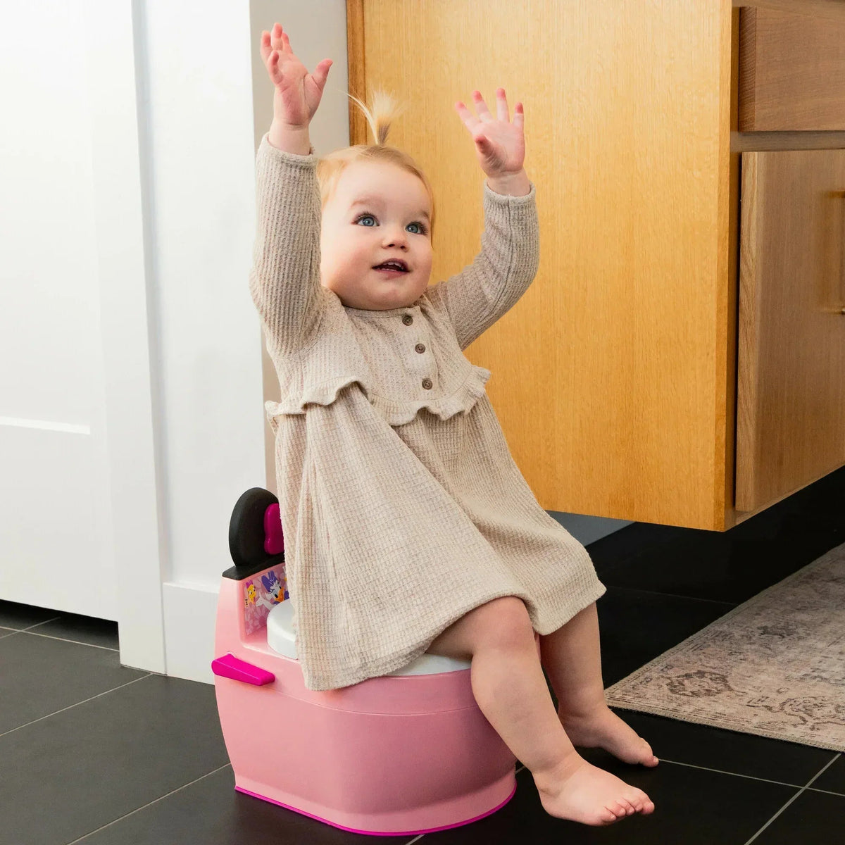 FVLOENG Potty Training Seat for Kids Boys Girls,3 in 1 Toddler Toilet,Potty Training Toilet with Urinals, Toddler Step Stool Ladder and Splash Guard Anti-Slip with Soft Cushion (Pink)