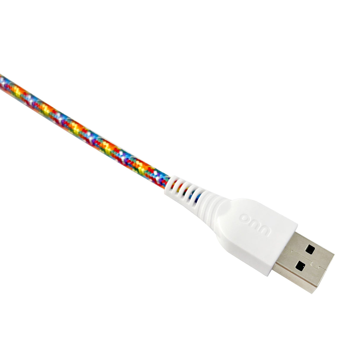 onn 6ft Lighting to USB A Braided Cable, MFI Certified, Rainbow - Compatible with iPhone 14/13/12/11/X/XR/XS/8/7/6/5, iPad, Airpods and more