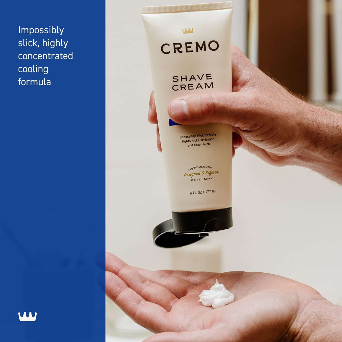 (3 pack) Cremo Men's Cooling Shave Cream, Refreshing Mint Scent, 6 fl oz