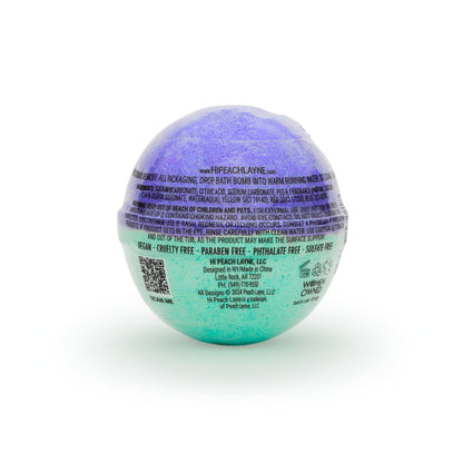 (3 pack) Hi Peach Layne Hi Tide, Periwinkle and Turquoise Clean Beauty Bath Bomb with Prize, 4.5oz