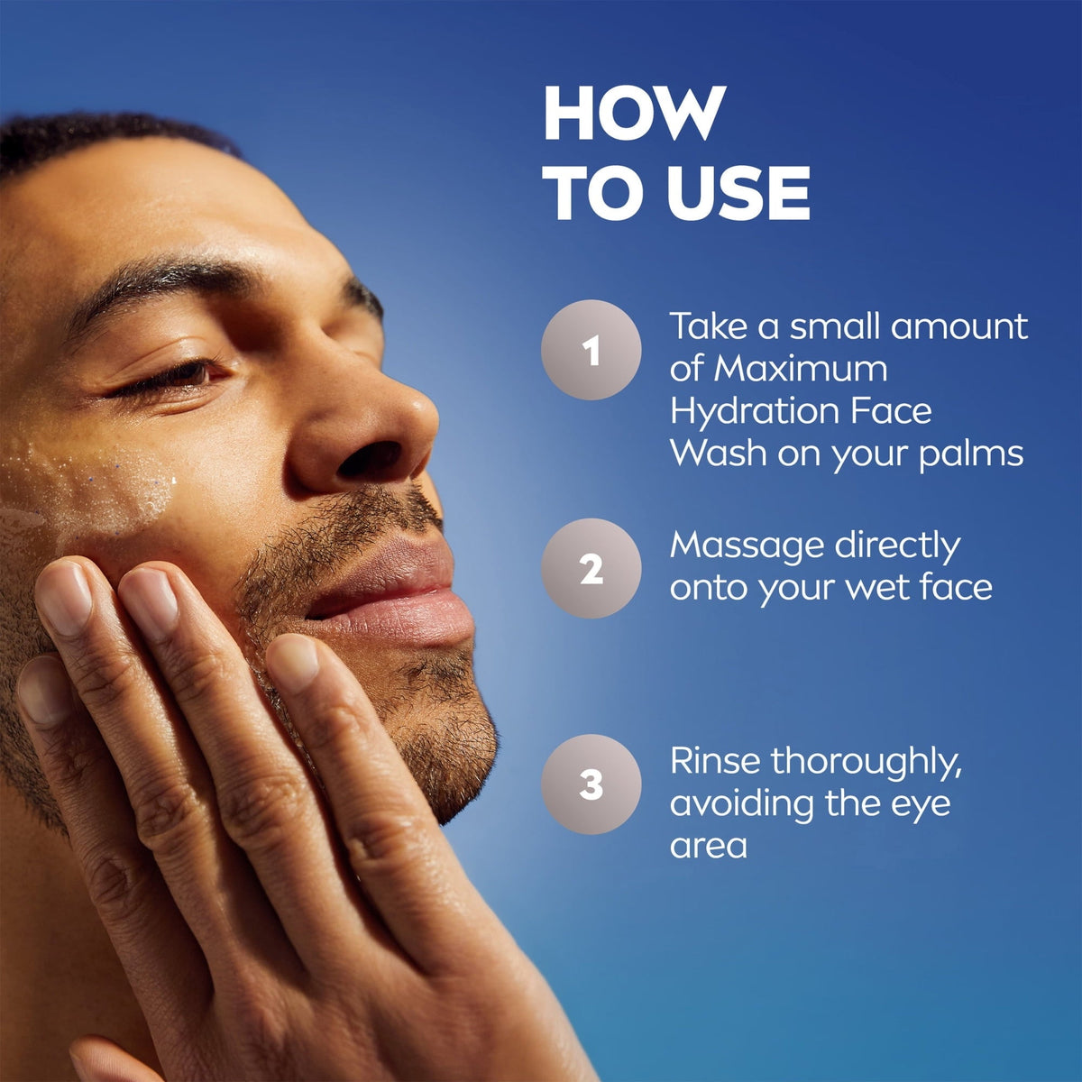 (3 pack) NIVEA MEN Maximum Hydration Face Wash with Aloe Vera, 5 fl oz