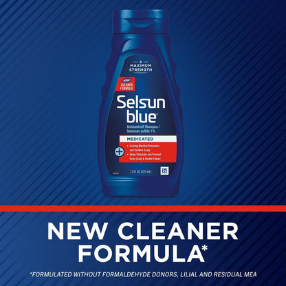 (3 pack) Selsun Blue Medicated Antidandruff Shampoo, 11 fl. oz.