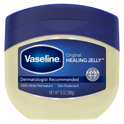 (3 pack) Vaseline Petroleum Jelly Skin Care For Dry Skin and Eczema Relief Original 100% Pure Petroleum Jelly, 13 oz