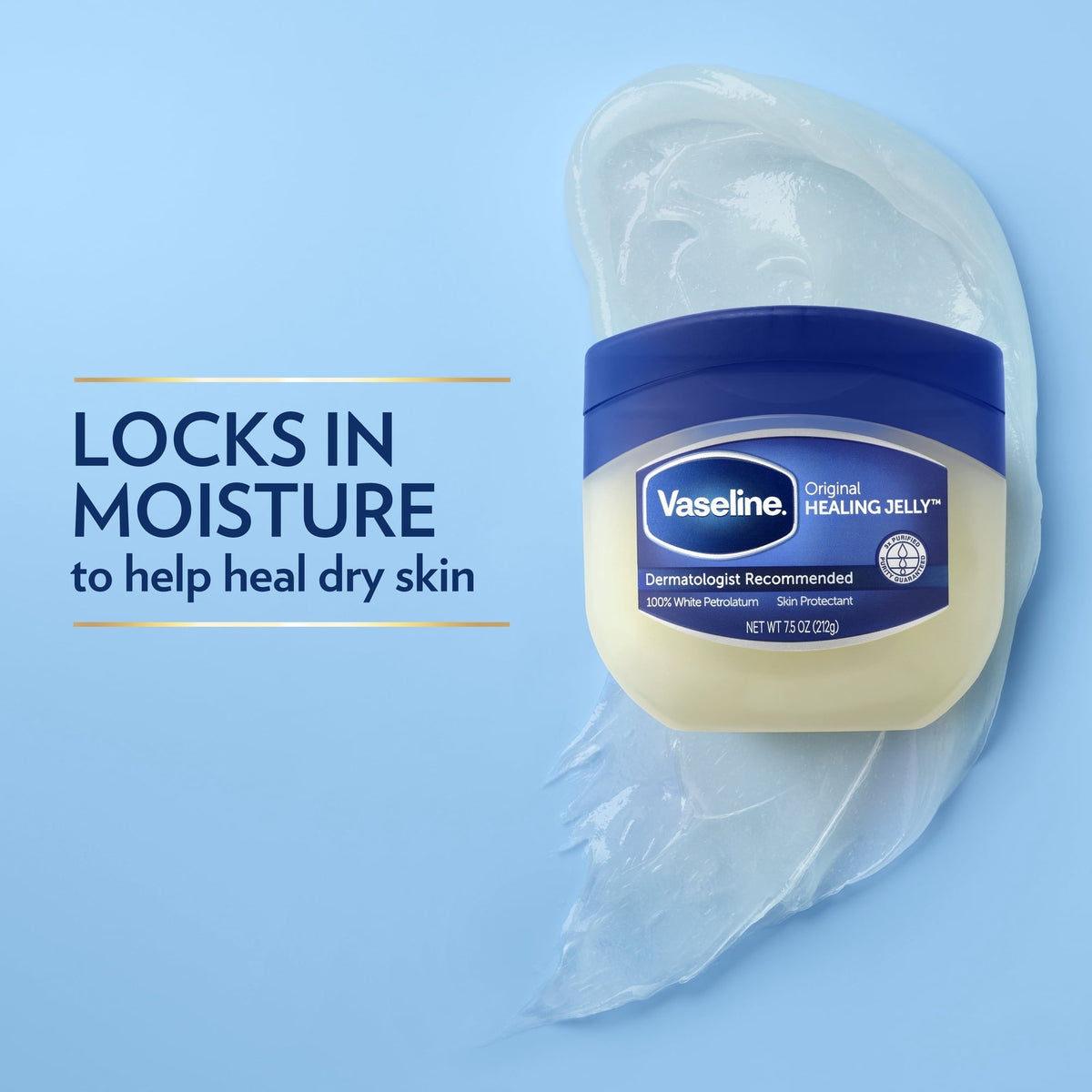 (3 pack) Vaseline Petroleum Jelly Skin Care For Dry Skin and Eczema Relief Original 100% Pure Petroleum Jelly, 13 oz