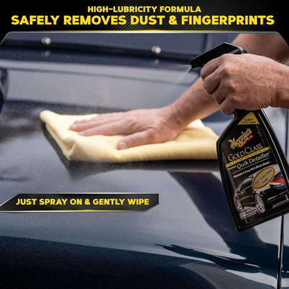 Meguiar's Gold Class High Gloss Premium Quik Detailer, High Lubricity Automotive Quick Detailer Spray that Preserves Wax and Leaves a Deep Dark Shine, 24 Oz Spray Bottle