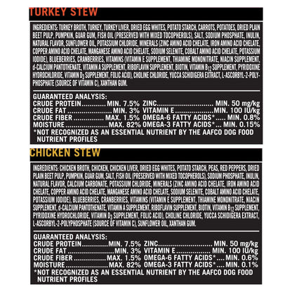 Pure Balance Pro+ Small Breed Turkey and Chicken Stew Variety Pack Wet Dog Food 3.5oz Cups (12 Pack)