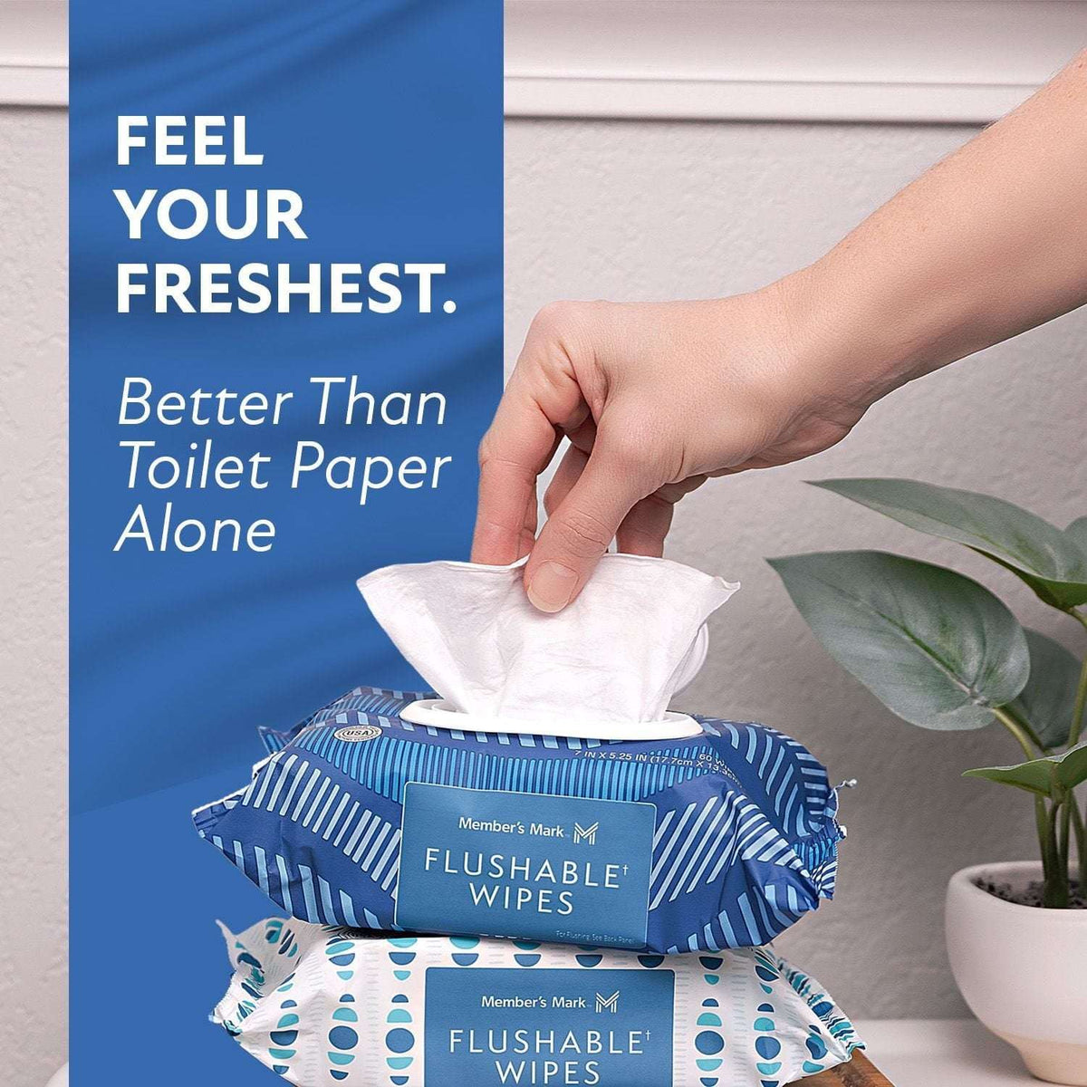 Member's Mark Flushable Wipes, Scented, 540 ct.