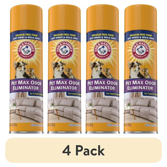 ARM & HAMMER Pet Max Odor Eliminator Foam for Carpet and Upholstery, Sunburst Fresh Scent, 15 oz