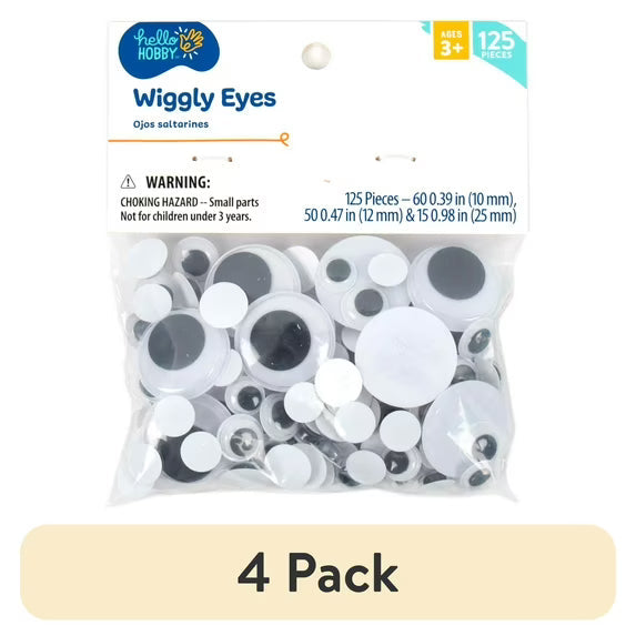 Hello Hobby Assorted Plastic Wiggly Eyes