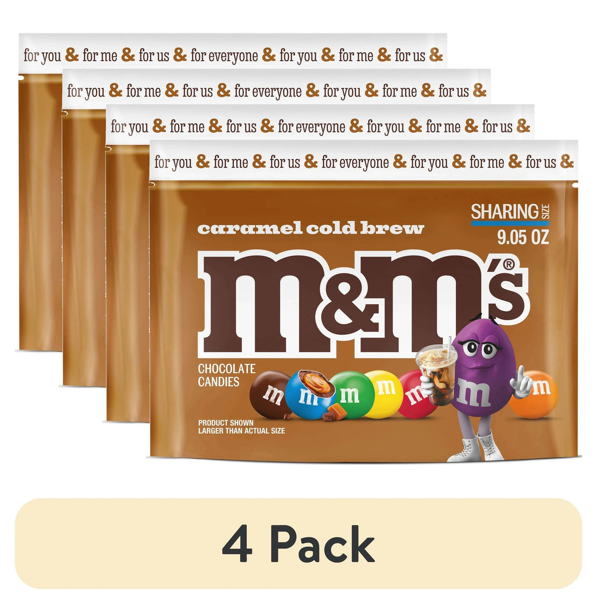 M&M's Caramel Cold Brew Milk Chocolate Candy - 1.41 oz Pack