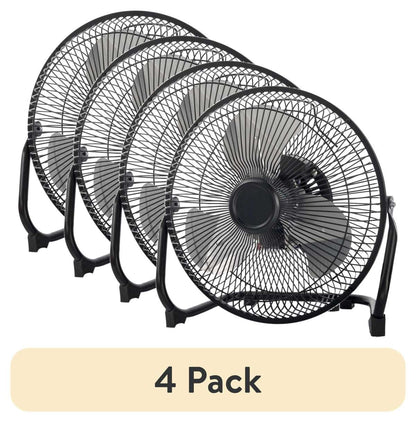 Mainstays 9 Inch High Velocity Metal 3-Speed Fan with 360-Degree Tilt and Wall Mount