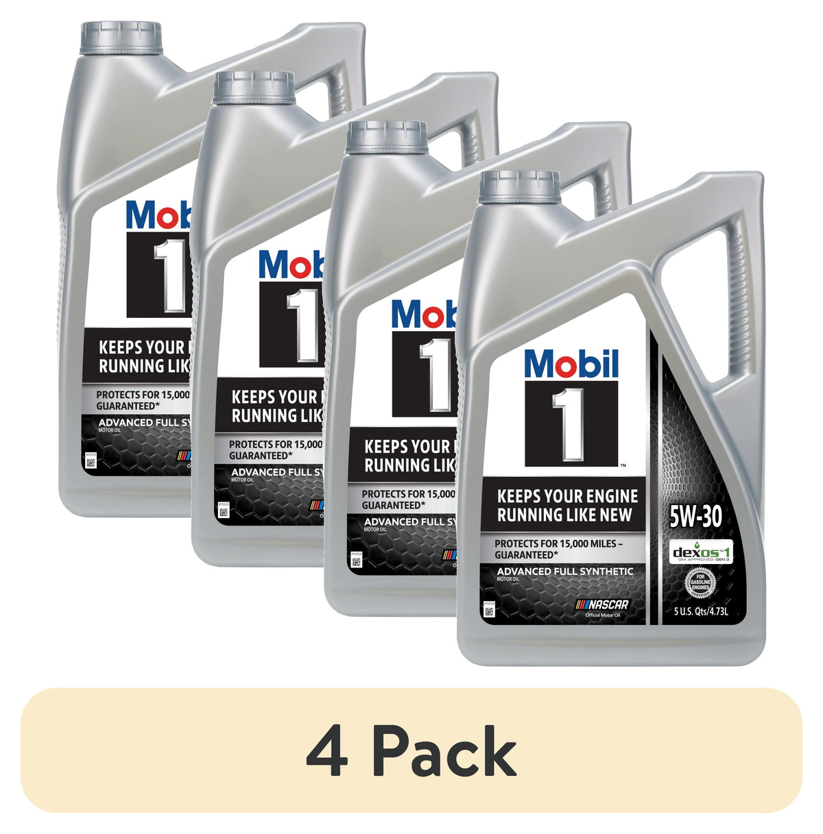 Mobil 1 Advanced Full Synthetic Motor Oil 5W-30, 5 Quart