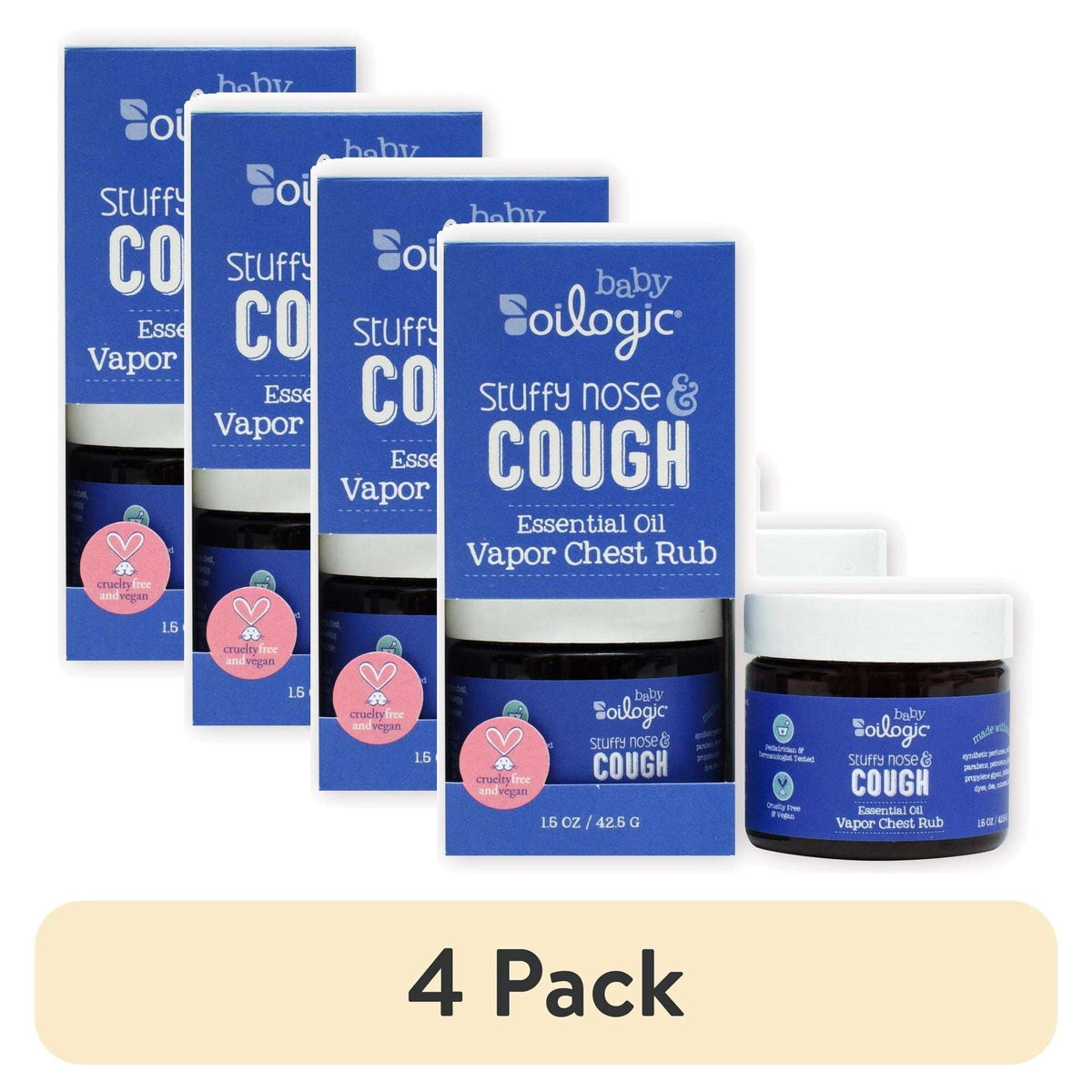 Oilogic Stuffy Nose & Cough Vapor Rub, 1.5 oz