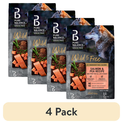 Pure Balance Wild & Free Grain-Free Salmon & Pea Recipe Dry Dog Food, 11 lbs