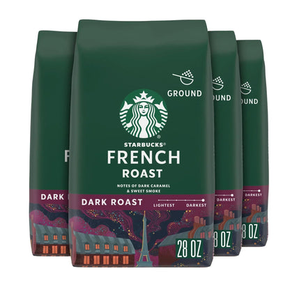Starbucks Ground Coffee, Dark Roast Hot or Iced Coffee, French Roast, 28 oz