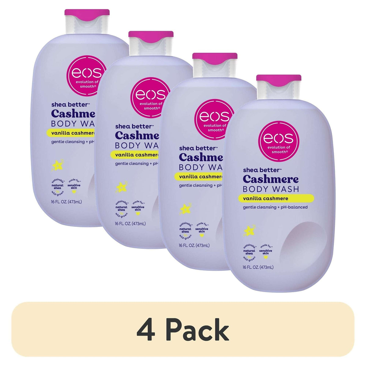 eos Shea Better Vanilla Cashmere Body Wash - Vanilla Cashmere, Creamy Gel Formula, Hyrdration for Dry Skin, 16 fl oz