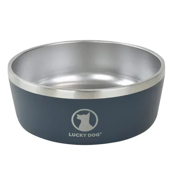 Lucky Dog Indulge 5, Double Wall 5 Cup Stainless Steel Dog Bowl, 2-pack