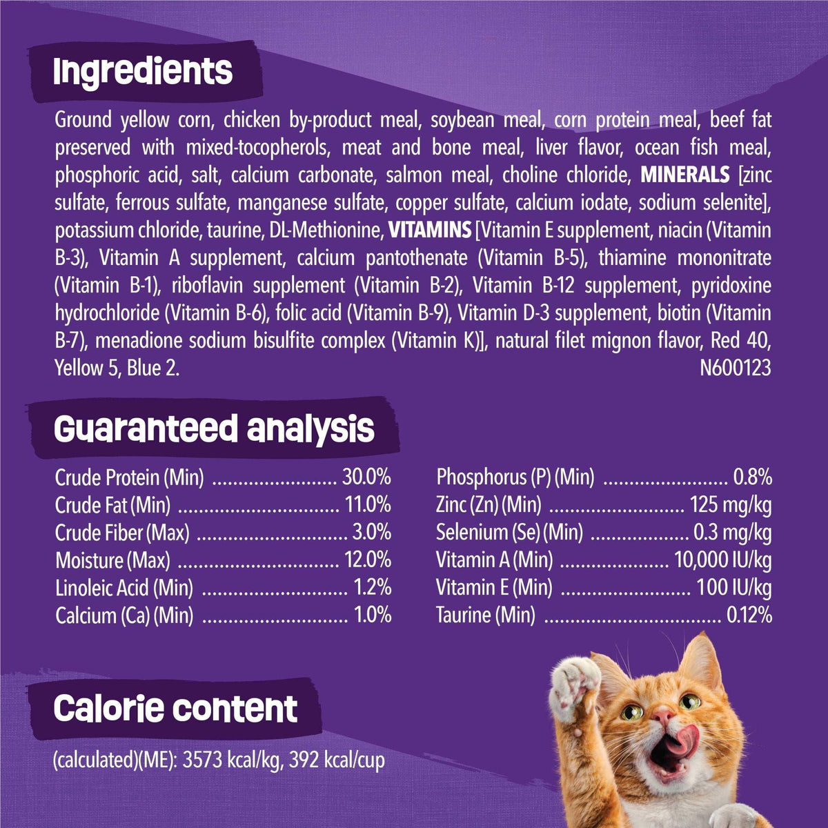 Purina Friskies Surfin and Turfin Favorites Dry Cat Food Flavors of Chicken, Whitefish, Salmon and Filet Mignon, 16 lb Bag