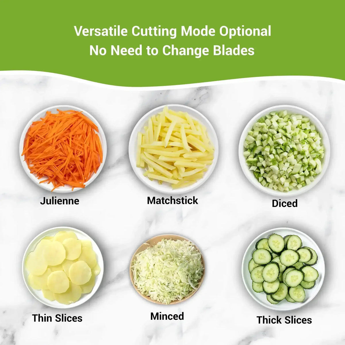 Mandoline Slicer for Vegetables Fruits, Adjustable Thickness Stainless Steel Food Cutter & Chopper, Safe and Quick Meal Preparation
