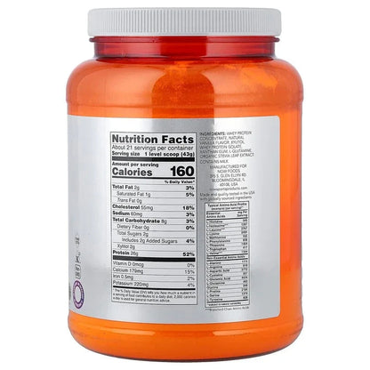 NOW Foods, Sports, Organic Whey Protein, Unflavored, 1 lb (454 g)