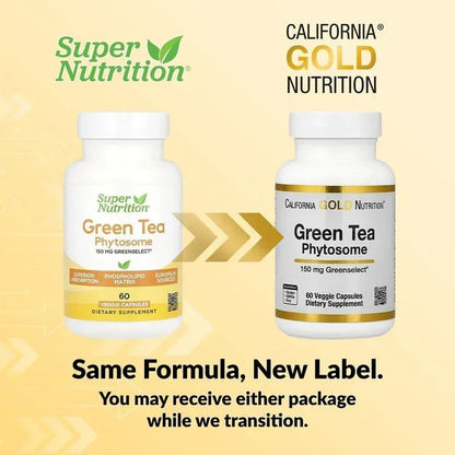 California Gold Nutrition, Green Tea Phytosome, 150 mg, 60 Veggie Capsules