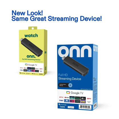 onn Full HD Streaming Device, Google TV - Fast Streaming, 8GB Storage, 1.5GB RAM, Remote with Voice Control