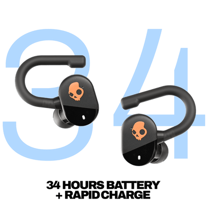 Skullcandy Push Play Active XT True Wireless Inner Ear Earbuds, Black