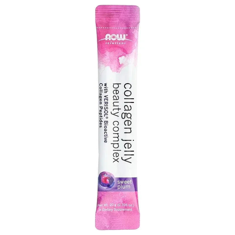 NOW Foods, Solutions, Collagen Jelly Beauty Complex, 10 Jelly Sticks, 0.705 oz (20 g) Each