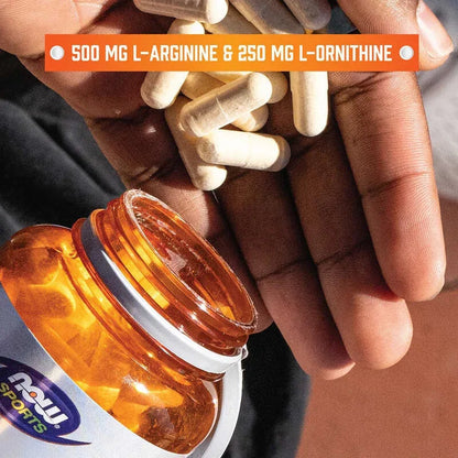 NOW Foods, Sports, Arginine & Ornithine, 100 Veg Capsules