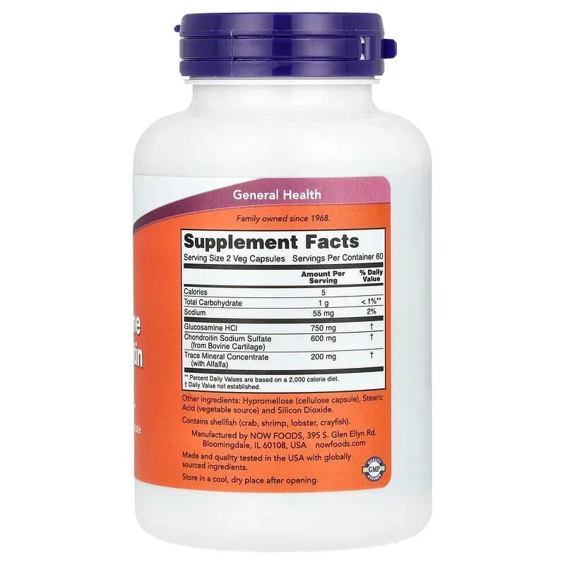NOW Foods, Glucosamine & Chondroitin, Veg Capsules