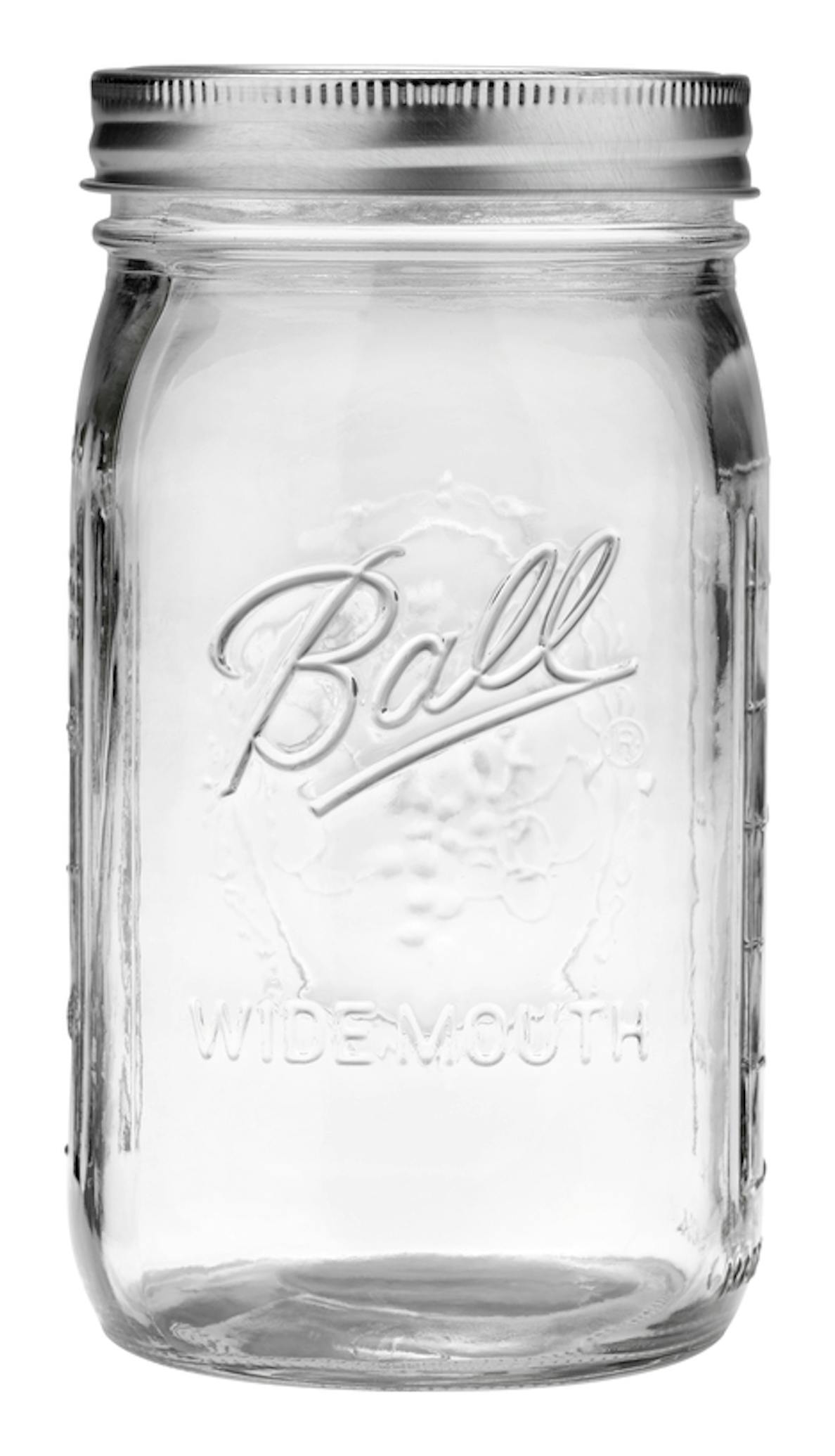BallÂ® Wide Mouth Quart (32oz.) Mason Jars with Lids and Bands, for Canning and Storage, 8 Count