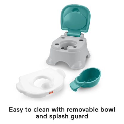 Fisher-Price 3-in-1 Toddler Potty Training Toilet, Ring, and Stepstool, Children Ages 18 Months +