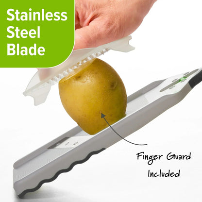 PrepSolutions Stainless Steel Blade Easy Adjustable Mandolin Slicer