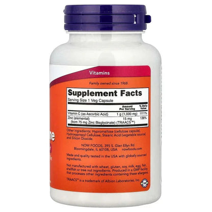 NOW Foods, C-1000, Zinc Immune