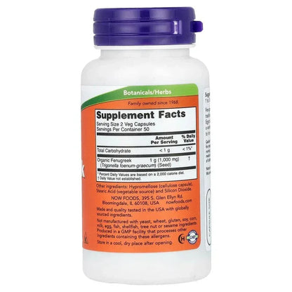 NOW Foods, Fenugreek , 500 mg