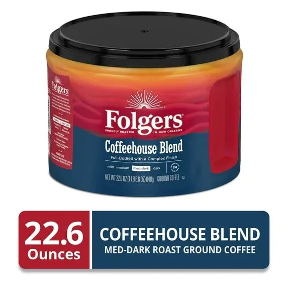 Folgers Colombian Ground Coffee, Medium Roast, 22.6 oz Canister