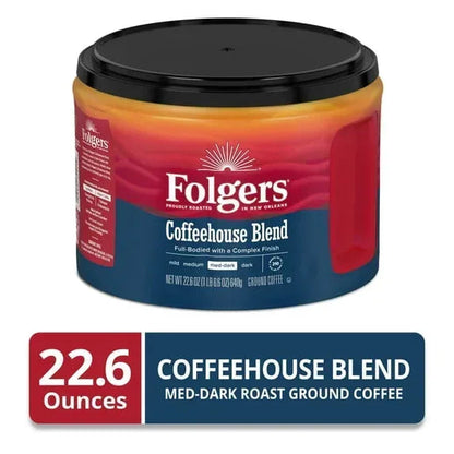 Folgers Colombian Ground Coffee, Medium Roast, 22.6 oz Canister