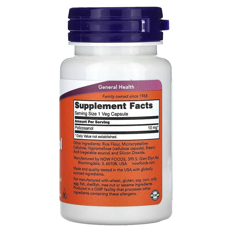 NOW Foods, Policosanol, 90 Veg Capsules