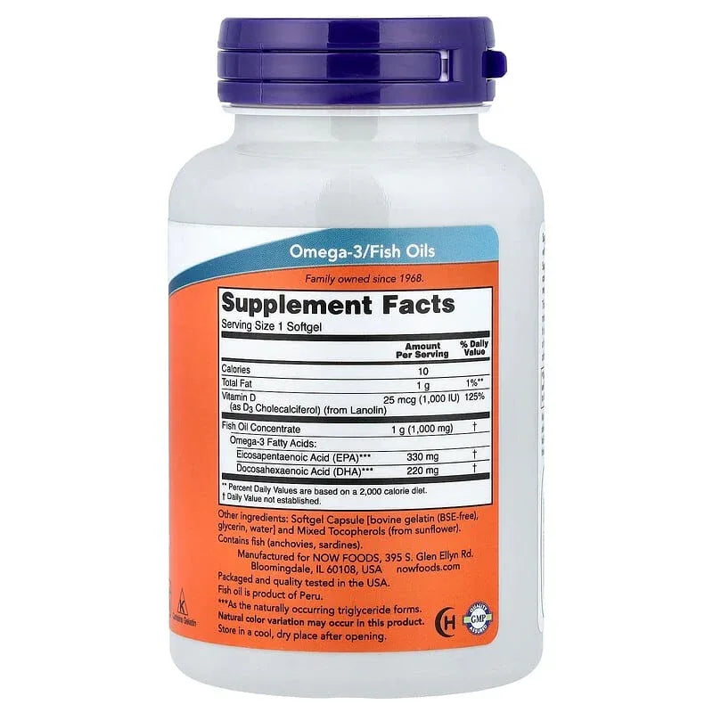 NOW Foods, Tri-3D Omega™ Fish Oil, 90 Softgels