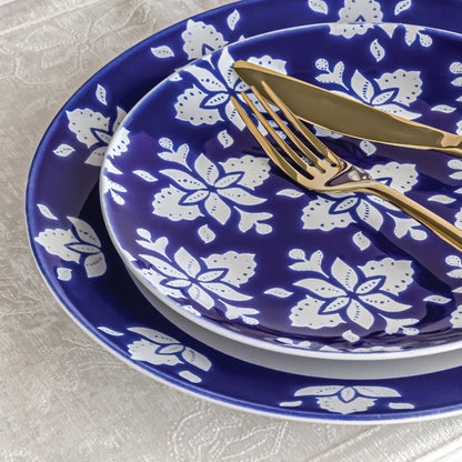 Sofia Home 4 Pack Indigo Round Stoneware Dinner Plates by Sofia Vergara
