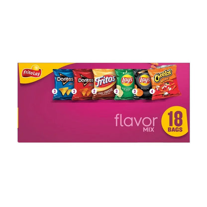 Flavor Mix Variety Pack Snack Chips, 1Oz Bags, 18 Count Multipack