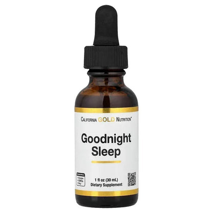 California Gold Nutrition, Goodnight Sleep with Fresh Milky Oat Seed, St. John's Wort, Skullcap, and Passion Flower Herbs, 1 fl oz (30 ml)